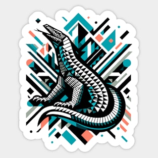 Abstract Animal Komodo Dragon 1 Sticker